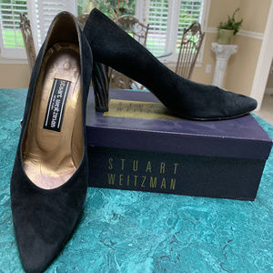 Stuart Weitzman Black Suede Heels